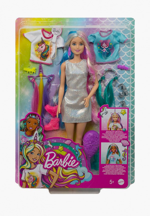 

Набор игровой Barbie, Разноцветный, Радужные волосы