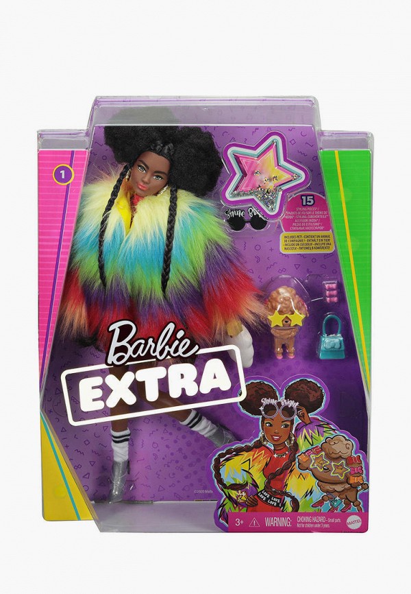 

Кукла Barbie, Разноцветный, Barbie Extra в радужной накидке