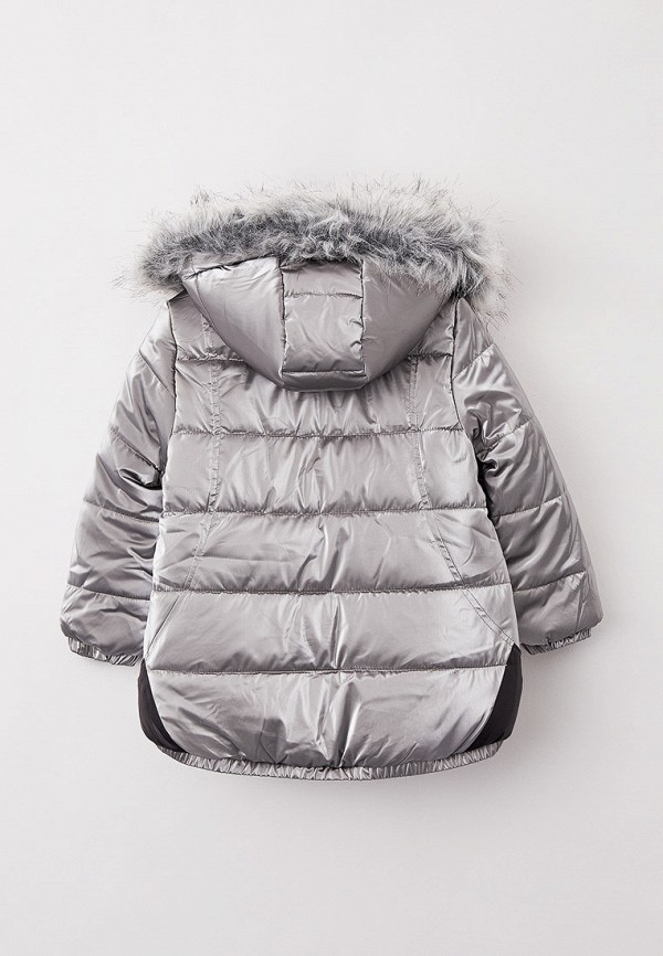 Куртка для девочки утепленная Coccodrillo цвет серебряный  Фото 2