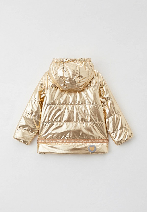 Куртка для девочки утепленная Coccodrillo цвет золотой  Фото 2