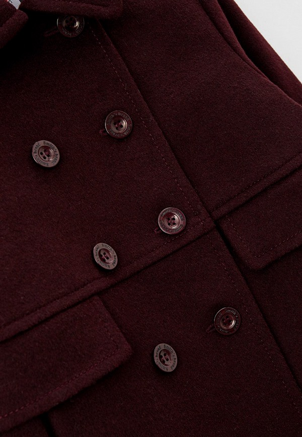 Пальто для девочки Smith's brand цвет бордовый  Фото 3