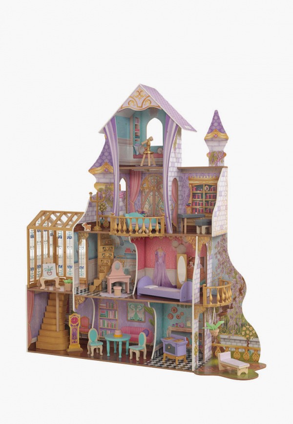 

Дом для куклы KidKraft, Разноцветный, Зачарованный Замок, с мебелью 25 предметов в наборе, свет, звук, для кукол 30 см