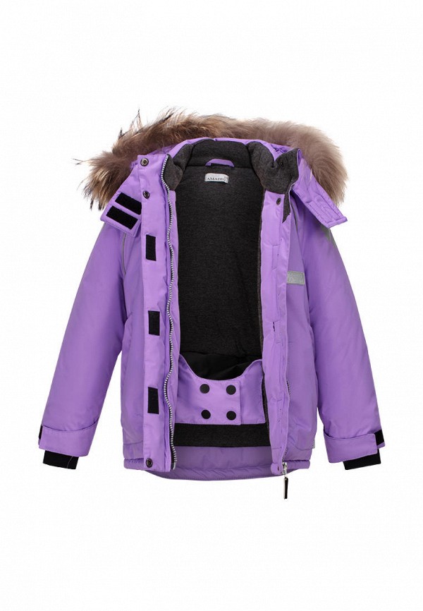 Куртка для девочки утепленная Stylish Amadeo цвет фиолетовый  Фото 3