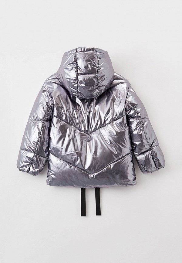 Куртка для девочки утепленная Infunt цвет серебряный  Фото 2