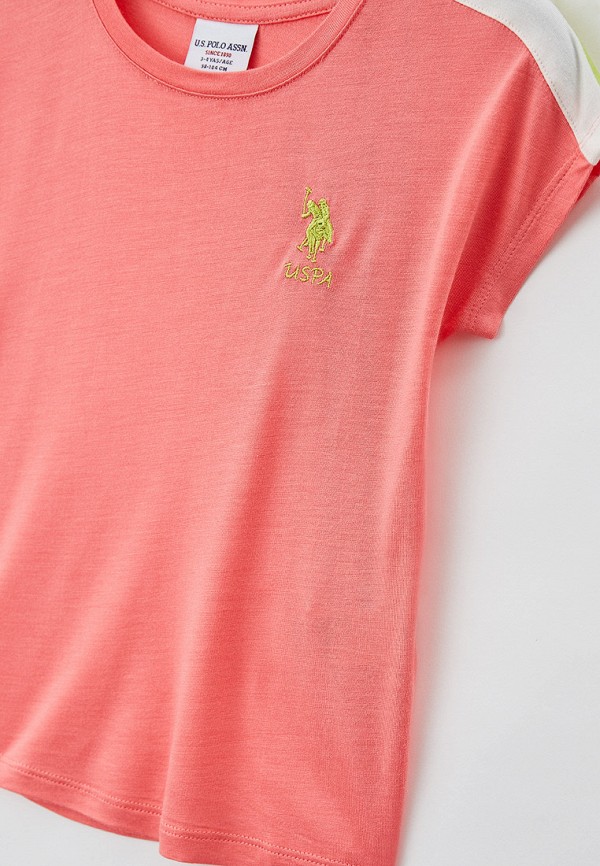 Футболка U.S. Polo Assn. коралловый, размер 12, фото 3