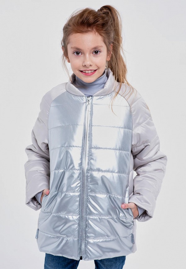 Куртка для девочки утепленная Талви цвет серебряный  Фото 2