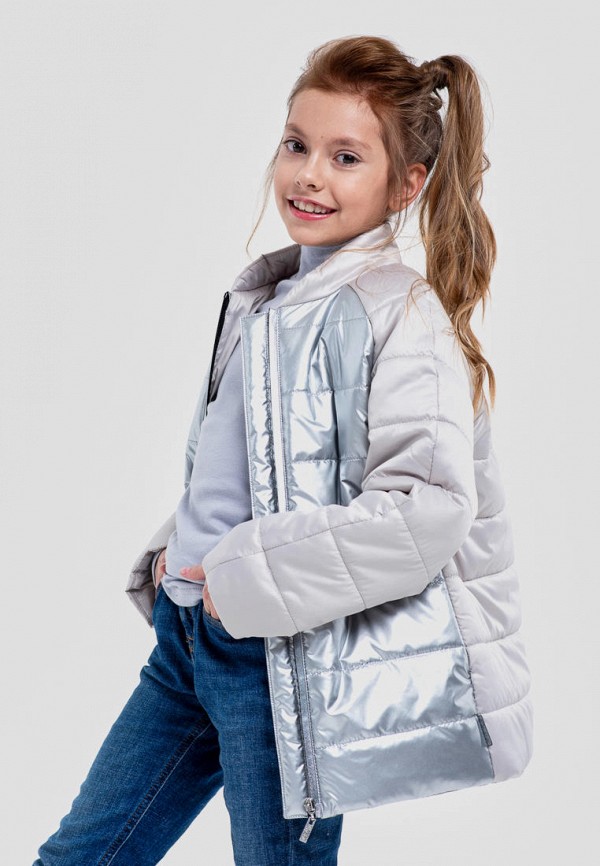 Куртка для девочки утепленная Талви цвет серебряный  Фото 4