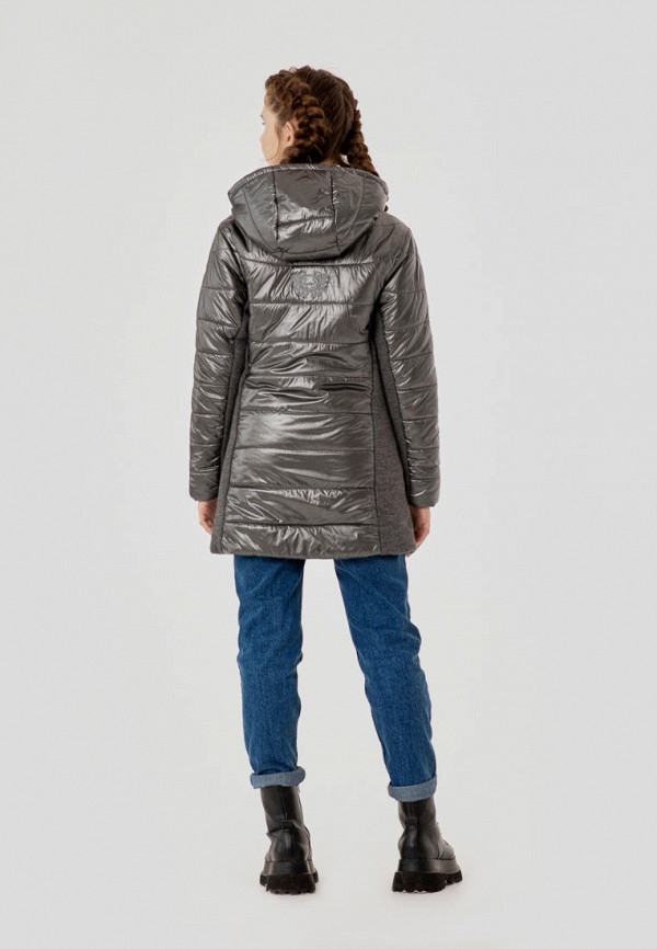 Куртка для девочки утепленная Талви цвет серый  Фото 3