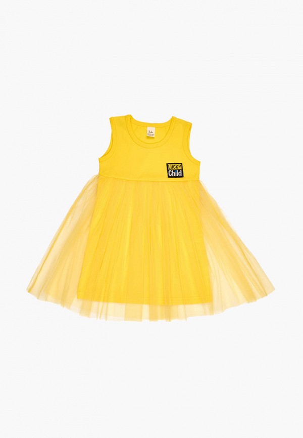 Платья для девочки Lucky Child цвет желтый 
