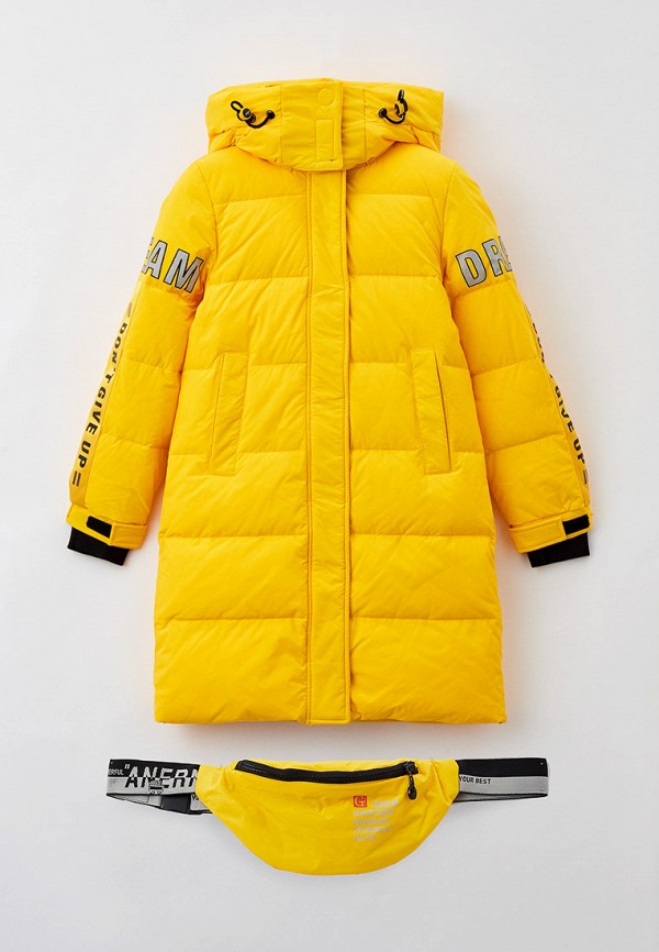 Куртка для девочки утепленная и сумка Fobs цвет желтый 
