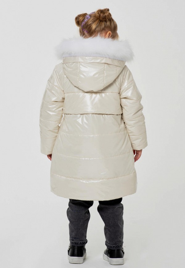 Куртка для девочки утепленная Талви цвет белый  Фото 3