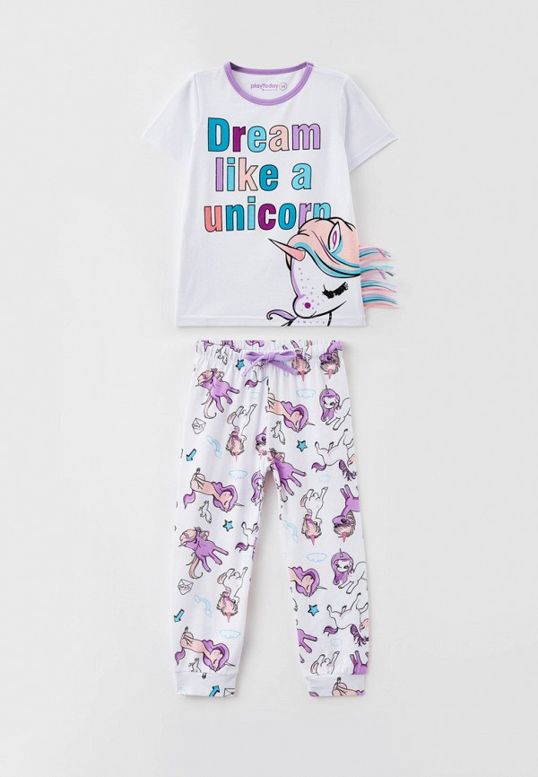 Пижама для девочки PlayToday цвет белый 