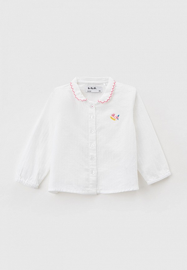 Рубашка для девочки 5.10.15 цвет белый 