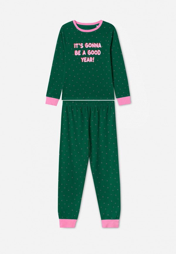 Пижама для девочки Gloria Jeans цвет зеленый 