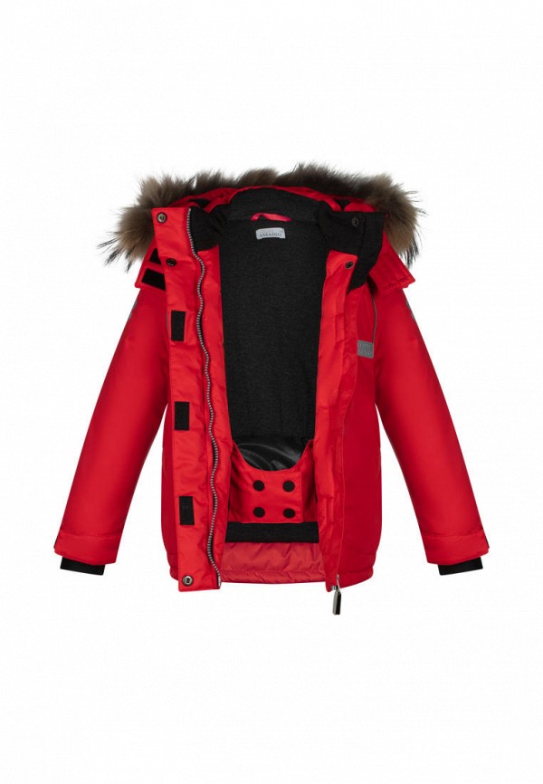 Куртка для девочки утепленная Stylish Amadeo цвет красный  Фото 3