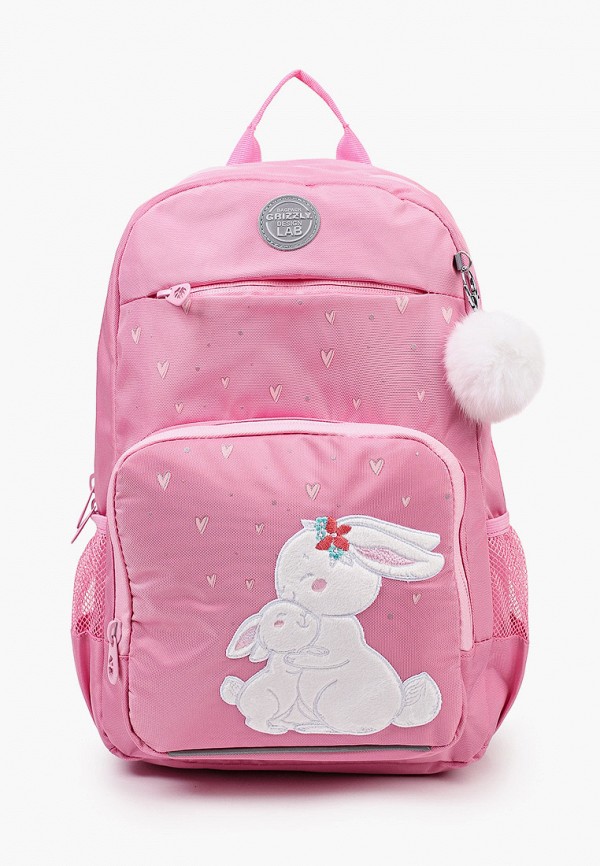 Рюкзак детский и брелок Grizzly цвет розовый 
