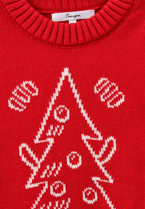 Джемпер Снег Идёт красный, размер 104, фото 3