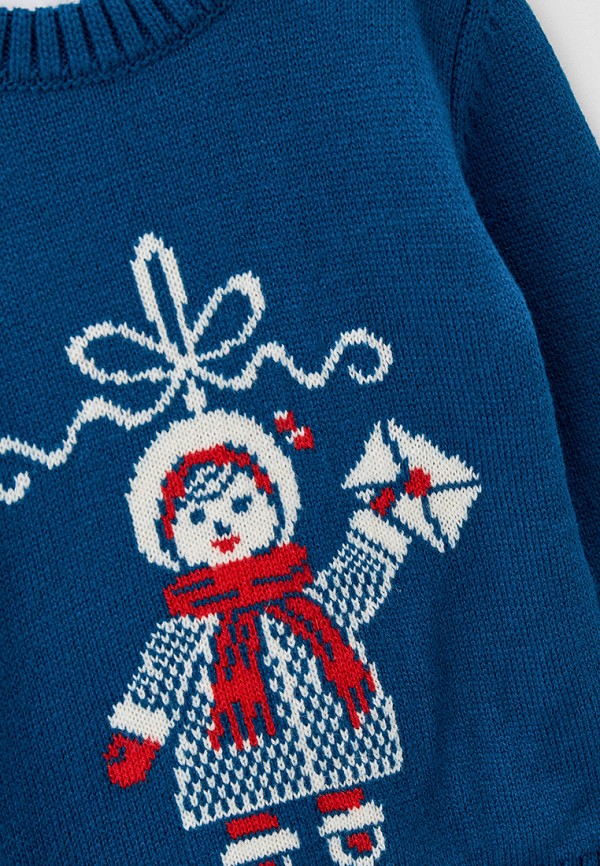 Джемпер для девочки Снег Идёт цвет синий  Фото 3