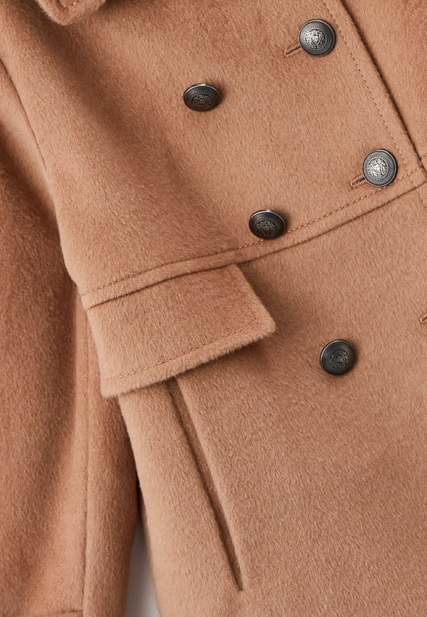 Пальто для девочки Smith's brand цвет коричневый  Фото 3