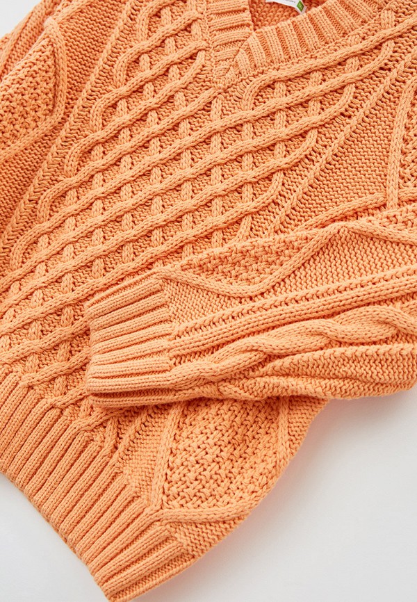Пуловер для девочки Sela цвет оранжевый  Фото 3