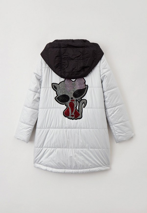 Куртка для девочки утепленная Fobs цвет серый  Фото 2