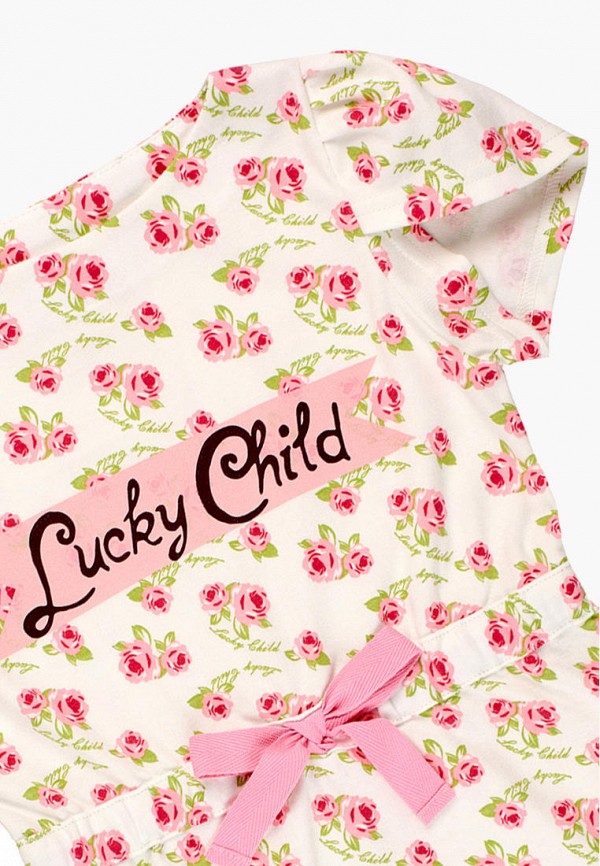 Платья для девочки Lucky Child цвет бежевый  Фото 3