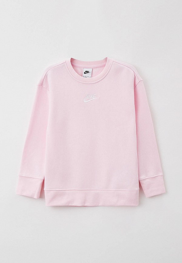 

Свитшот Nike, Розовый, G NSW CLUB FLC BF CREW LBR