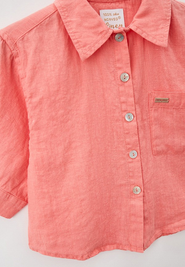 Рубашка для девочки Norveg цвет розовый  Фото 3
