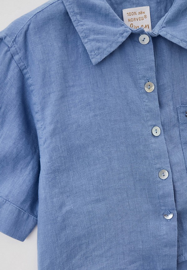 Рубашка для девочки Norveg цвет голубой  Фото 3