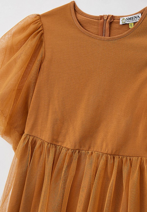 Платья для девочки Smena цвет коричневый  Фото 3