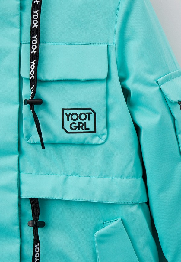 Куртка для девочки утепленная Yoot цвет бирюзовый  Фото 4
