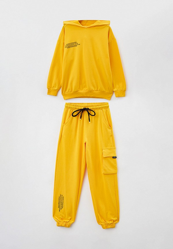 Костюм спортивный для девочки Locoloco All For Junior цвет желтый 
