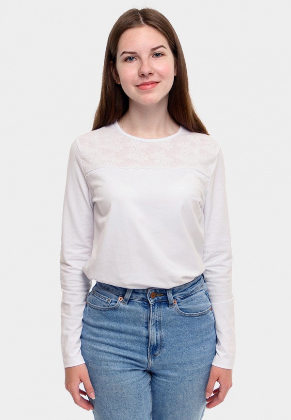 Лонгслив Апрель белый, размер 152, фото 4