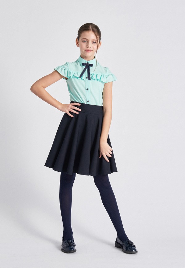 Блуза Smena бирюзовый, размер 146, фото 4