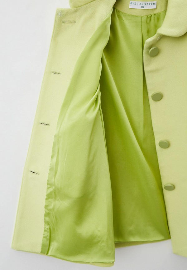 Пальто для девочки Ete Children цвет зеленый  Фото 3