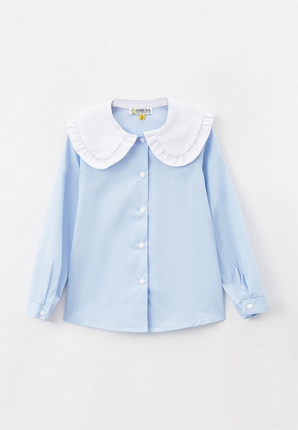 Рубашка для девочки Smena цвет голубой 