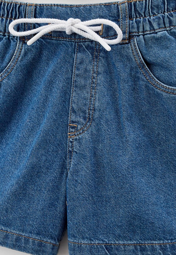 Шорты для девочки джинсовые O'stin цвет синий  Фото 3