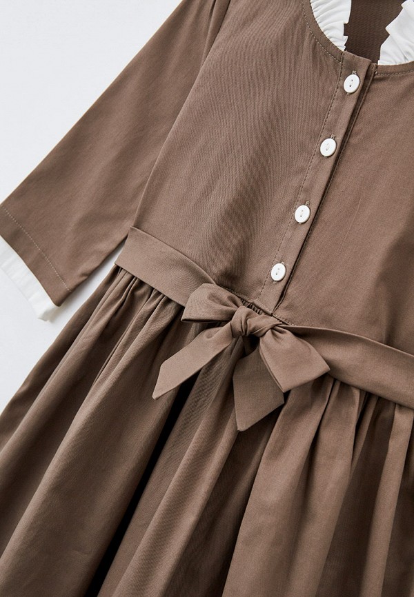 Платья для девочки Ete Children цвет коричневый  Фото 3