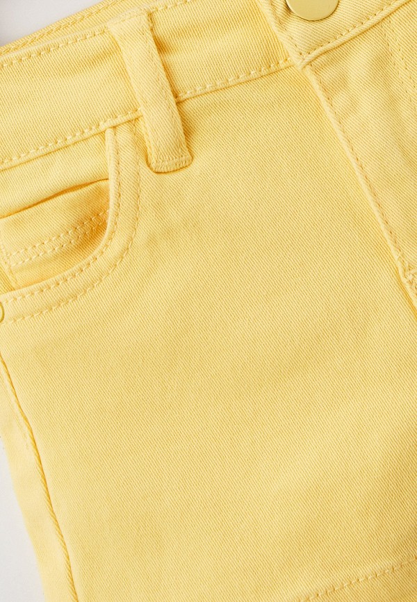 Шорты для девочки джинсовые Modis цвет желтый  Фото 3
