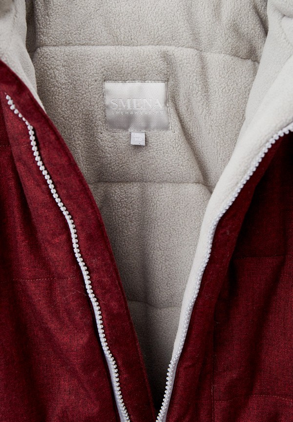 Куртка для девочки утепленная и варежки Smena цвет бордовый  Фото 5