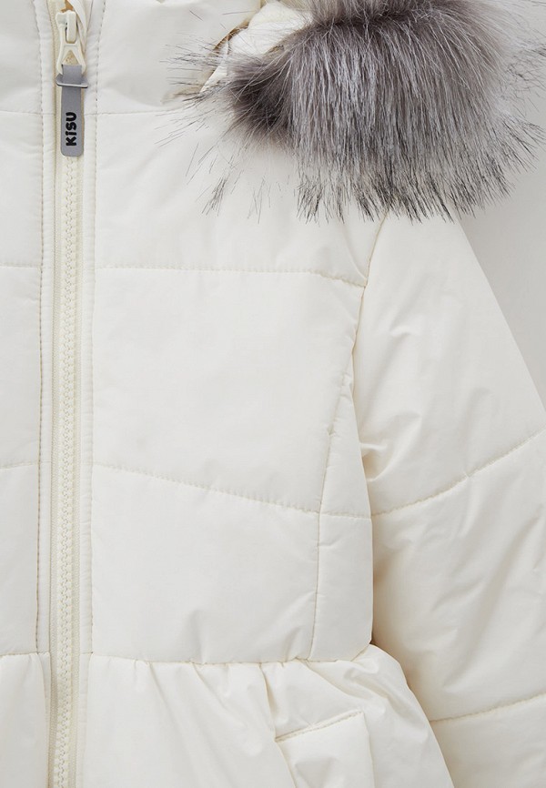 Куртка для девочки утепленная Kisu цвет белый  Фото 5