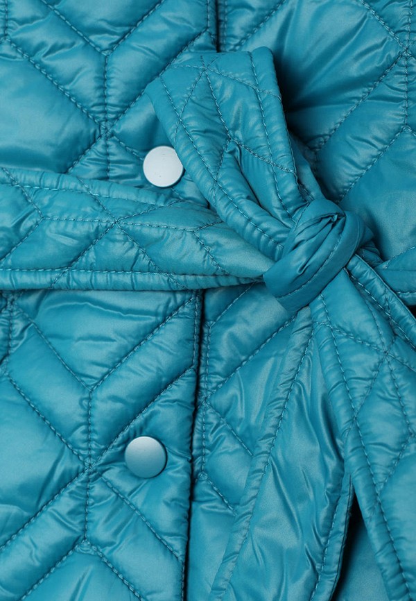 Куртка для девочки утепленная Sei Tu цвет бирюзовый  Фото 4