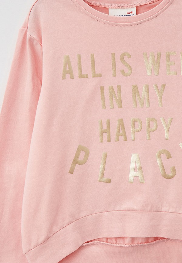 Лонгслив Coccodrillo розовый, размер 164, фото 3