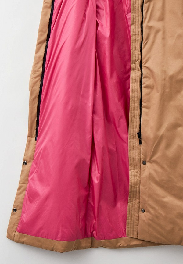 Куртка для девочки утепленная RionaKids цвет коричневый  Фото 5