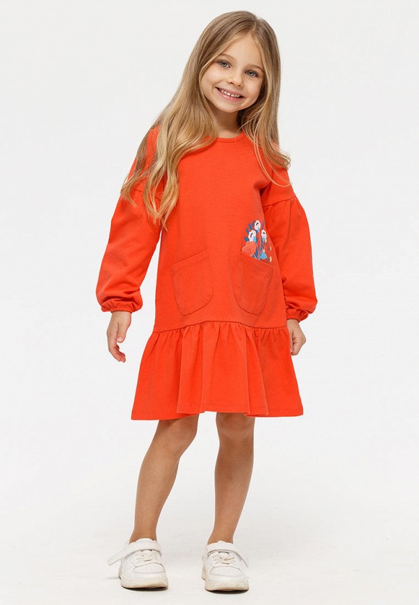 Платье Kogankids оранжевый, размер 110, фото 4