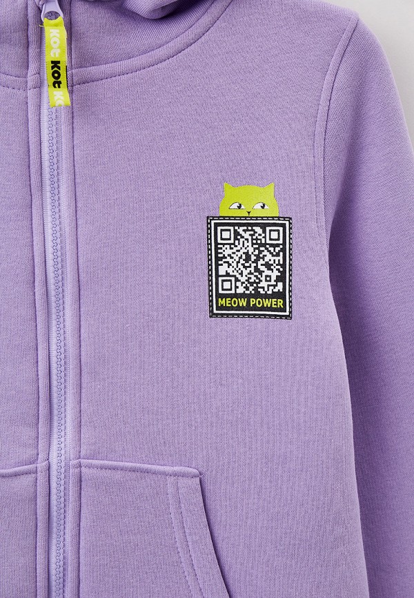 Толстовка КотМарКот фиолетовый, размер 110, фото 3