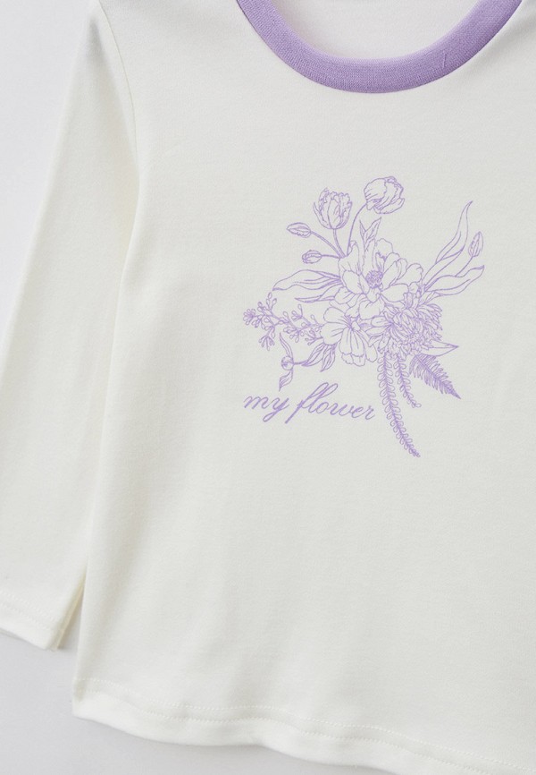 Лонгслив КотМарКот белый, размер 74, фото 3