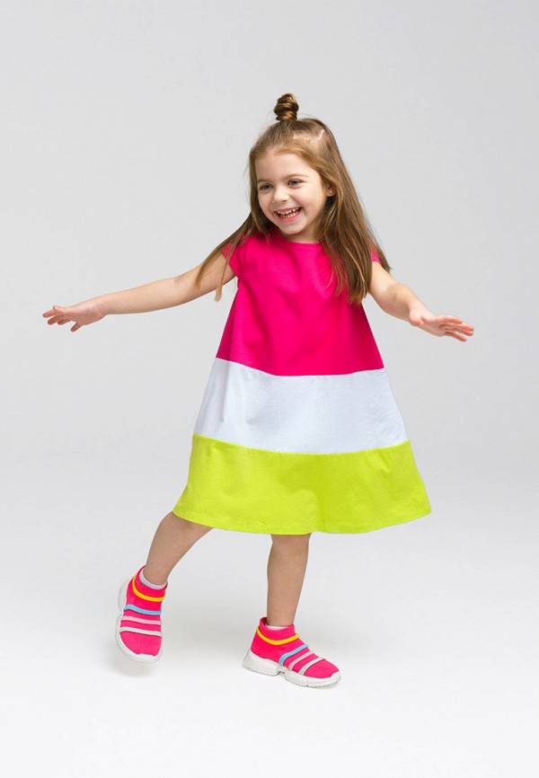 Платье PlayToday разноцветный, размер 104, фото 4