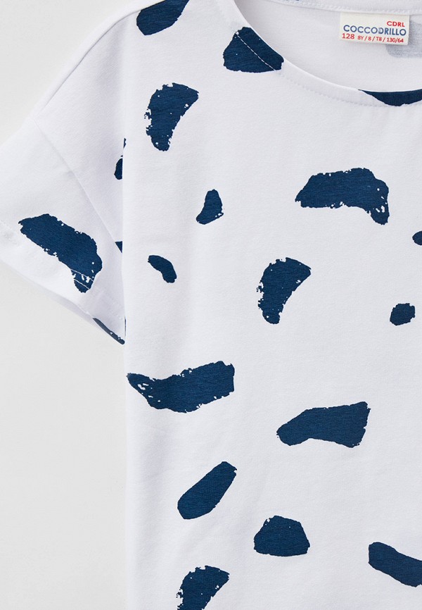 Футболка Coccodrillo белый, размер 128, фото 3