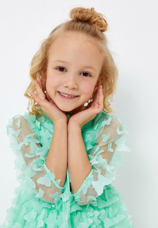 Платье Acoola бирюзовый, размер 134, фото 5